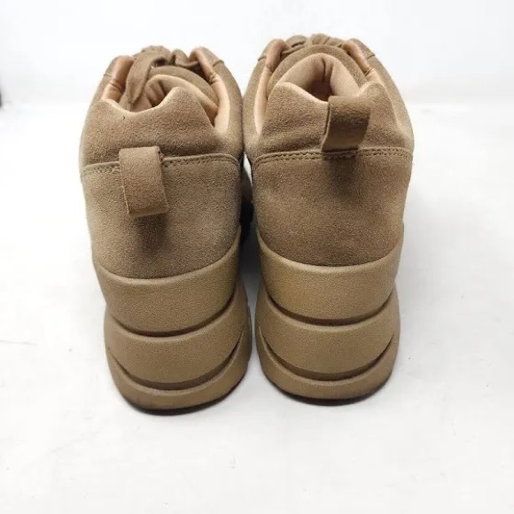Steve Madden Hansel Tan Suede Leather Platform Sneakers - Picture 7 of 8